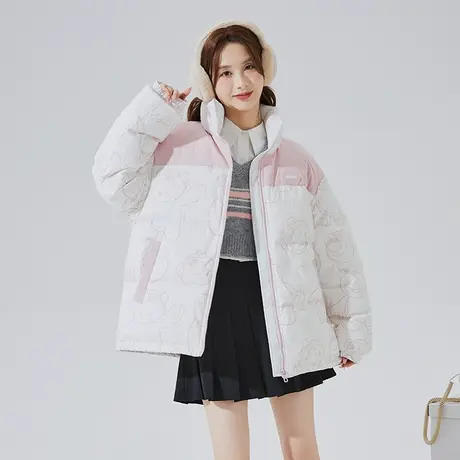 唐狮草莓熊满印羽绒服女冬季流行超好看玩具总动员秋冬保暖外套潮图片