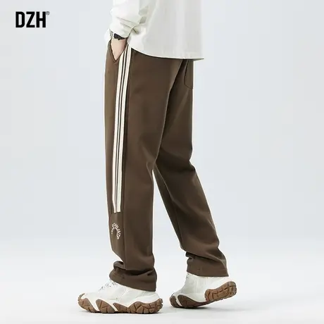 男士咖色直筒裤男春季宽松型休闲裤子男款美式高街2024新款运动裤图片