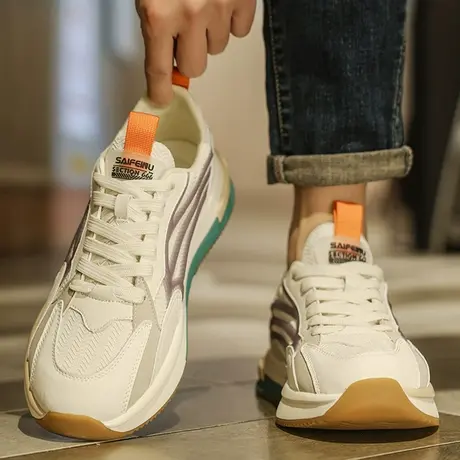 莆田阿甘男鞋春秋季2024新款潮牌高级感运动休闲软底轻便老爹潮鞋图片