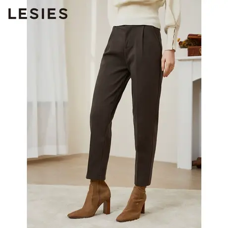 蓝色倾情秋冬季女装 时尚休闲厚版松紧腰百搭烟管裤西装裤商品大图