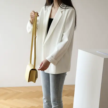 嘉茱莉2023秋冬新款韩版小个子西装外套女宽松休闲西服春秋商品大图
