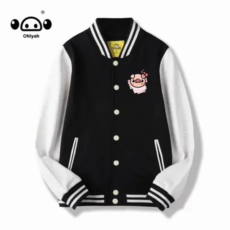 潮牌秋季日系纯棉棒球服女春秋情侣装高级感外套休闲运动夹克ins商品大图