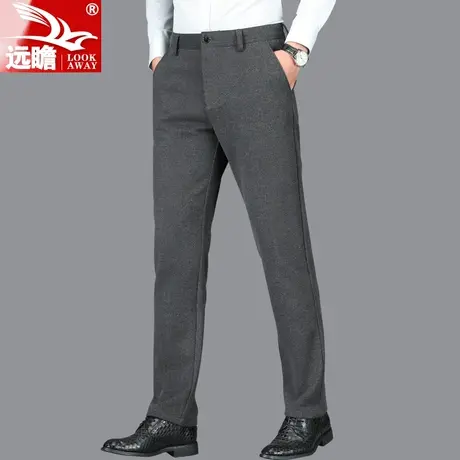 毛呢西裤男秋季潮流百搭直筒修身男裤2022年秋冬款商务男士休闲裤商品大图