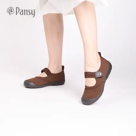 Pansy盼喜日本女鞋浅口玛丽珍丑萌鞋拇指外翻宽脚魔术贴舒适鞋夏商品大图