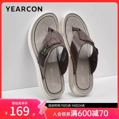 意尔康男鞋夏季男士凉鞋外穿人字拖时尚潮流凉拖鞋休闲海边男式图片