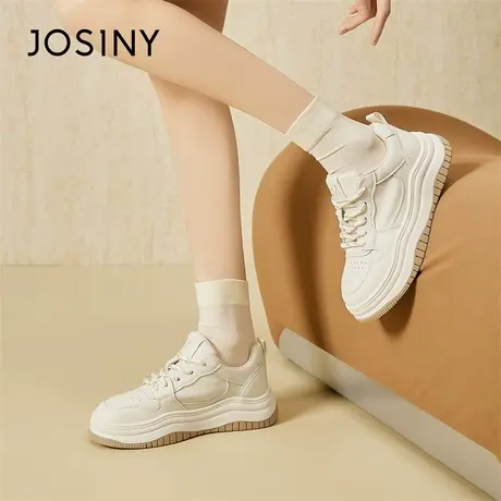 Josiny/卓诗尼百搭休闲鞋女2024春季新款时尚厚底单鞋松糕运动鞋商品大图