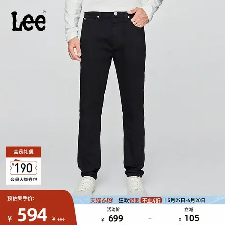 Lee25早秋新品709修身中腰锥形五袋款设计黑色男牛仔裤潮流998L00图片