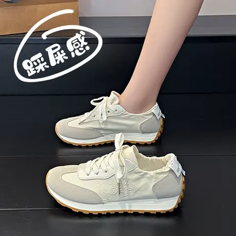 踩屎感阿甘帆布鞋女夏季时尚老北京布鞋透气学生运动鞋平底开车鞋商品大图