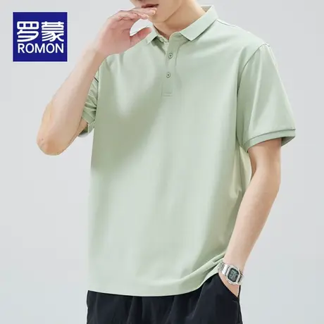 罗蒙短袖冰丝polo衫男生夏季潮牌2025新薄款翻领t恤男士休闲上衣图片