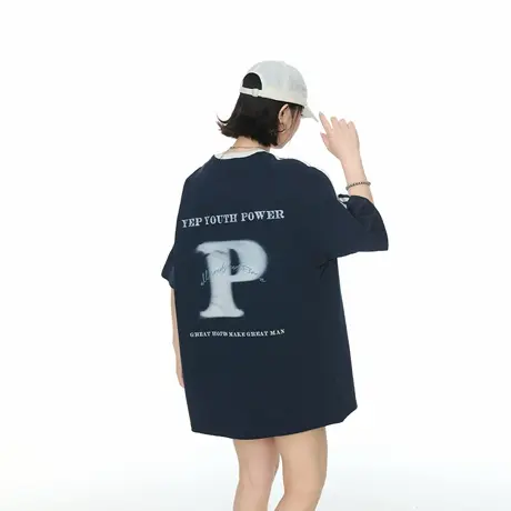 YEP2025夏季新款创意印花短袖T恤男女同款宽松潮酷街头风半袖上衣商品大图