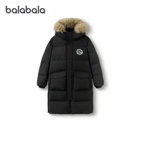 巴拉巴拉balaOne童装儿童羽绒服男女童2025冬季加厚保暖长款外套商品大图