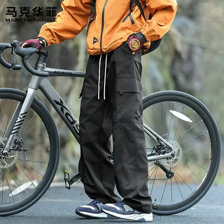 马克华菲户外登山防水裤子男士秋季宽松冲锋裤男款工装裤伞兵裤X图片