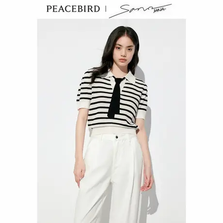 太平鸟女装夏季新款条纹线套衫A1EED2C71商品大图