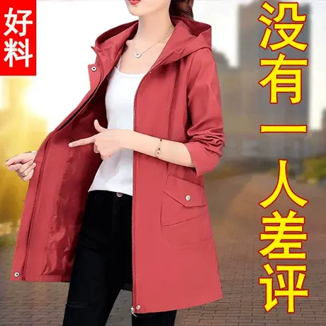 妈妈外套加绒女冬中长款风衣女装2023年新款中年春秋2022春装秋冬图片