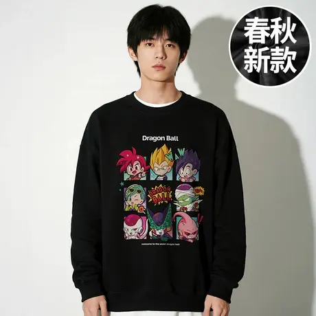 【大码男装】200-300斤大码男装潮男加肥加大圆领胖子卫衣春秋款商品大图