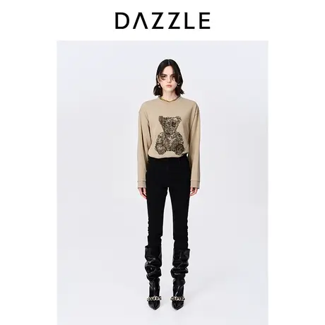 【七七酱专享】【肌理美学奥莱】DAZZLE地素秋童趣小熊减龄卫衣上图片