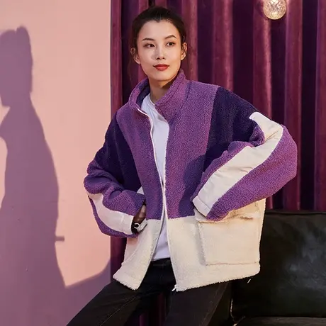 唐狮新款韩版宽松春秋外套女摇粒绒夹克运动百搭短款休闲上衣早春图片