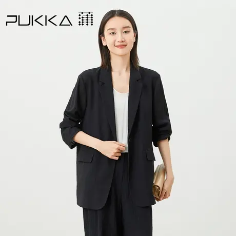 蒲PUKKA 春夏新品原创设计女装宽松显瘦极简风休闲西装外套图片