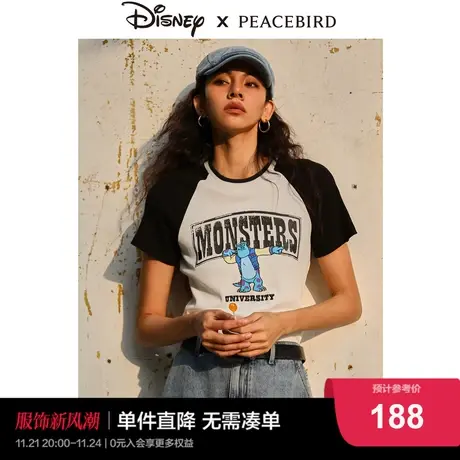 【商场同款】太平鸟迪士尼联名2023夏季新款插肩袖T恤A3DAD2503图片