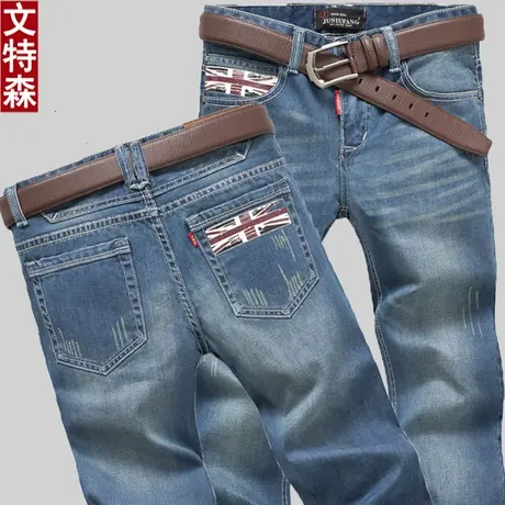文特森男士新款牛仔裤男直筒宽松男裤牛仔长裤子潮流韩版夏季裤子商品大图