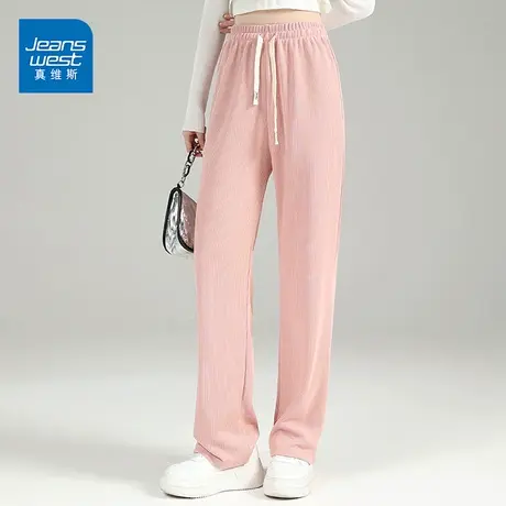 真维斯裤子女ins风入秋穿搭运动裤学生韩版宽松休闲裤2022新款潮图片