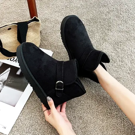 2023冬季防滑保暖短筒雪地靴女靴子学生平底短靴冬靴棉鞋女鞋潮靴商品大图