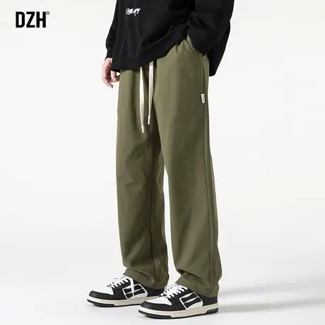 男士黑色垂感裤子男春季潮牌宽松休闲直筒裤高级感男裤2024年新款商品大图