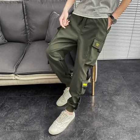 春秋束脚休闲工装裤潮流帅气长裤子男青少年高中初中学生大童男孩商品大图