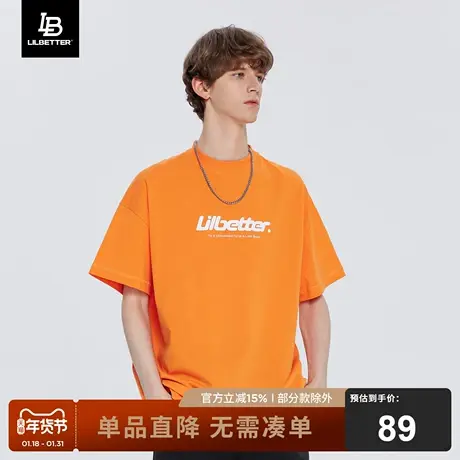 Lilbetter短袖潮牌纯棉半袖夏装上衣宽松内搭体恤新款衣服情侣T恤商品大图