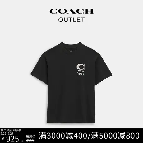 COACH/蔻驰奥莱女士纽约图案T恤商品大图