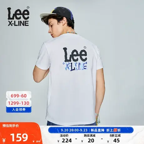 LeeXLINE23新品舒适版型logo印花多色男圆领短袖T恤潮LMT0054图片