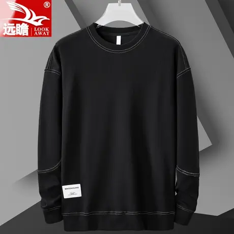 男士长袖T恤春秋季2023新款圆领休闲男装上衣服潮牌卫衣体恤男款商品大图