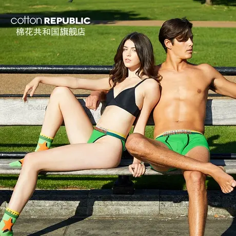 Cotton Republic/棉花共和国2020情侣新款女士三角解构款吞架内裤商品大图