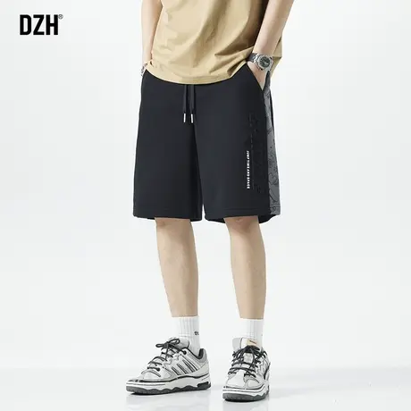 男士黑色短裤男款夏季运动宽松休闲五分裤宽松裤子2023新款半截裤商品大图