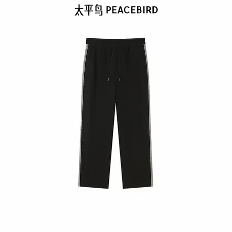 【商场同款】太平鸟男装休闲裤秋季新款织带运动卫裤潮 B1GME3331商品大图