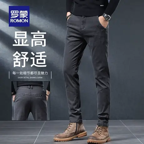 罗蒙轻商务休闲裤男2025秋季新款修身直筒潮流长裤子百搭西裤N1Z商品大图