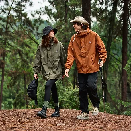 潮牌山系连帽女美拉德外套2023新款复古宽松户外情侣装夹克商品大图