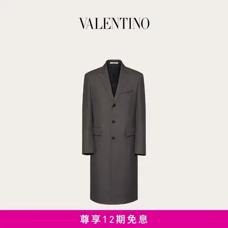 华伦天奴VALENTINO男士 MAISON VALENTINO 单排扣科技尼龙大衣图片