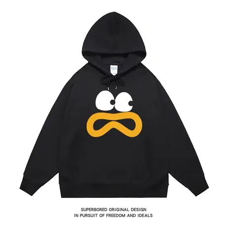 青少年趣味搞怪卡通印花卫衣男秋冬宽松连帽休闲上衣情侣装帽衫商品大图