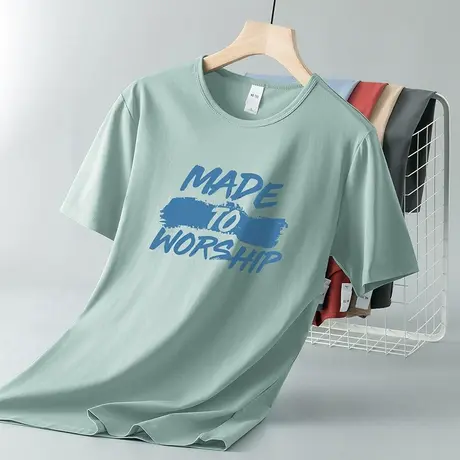 莫代尔短袖t恤男装2024新款冰丝凉感透气速干半袖潮流夏季打底衫图片