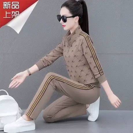 恋上17号半拉链卫衣运动套装女秋冬2023新款时尚中年妈妈秋季套装商品大图