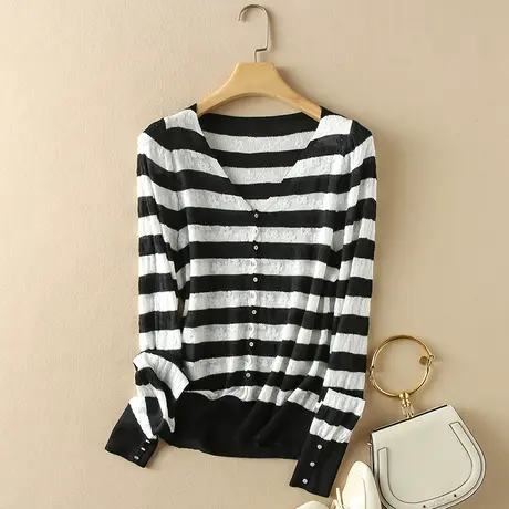 美丽诺羊毛针织假开衫女春装2024新款宽松软糯内搭打底衫外套毛衣图片