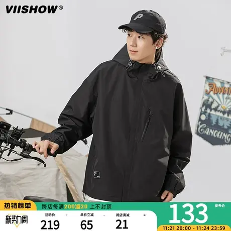 VIISHOW美式复古工装夹克男秋季cityboy冲锋夹克三防宽松休闲外套图片