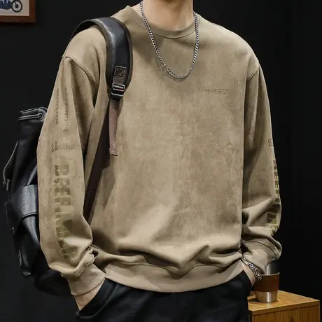 潮牌卫衣男春秋款美式男款衣服春季2024新款男士长袖大码男装加绒商品大图