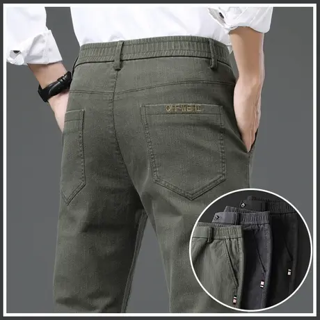 松紧腰弹力秋冬季休闲长裤子男款男士工作男装2023新款春秋款夏季商品大图