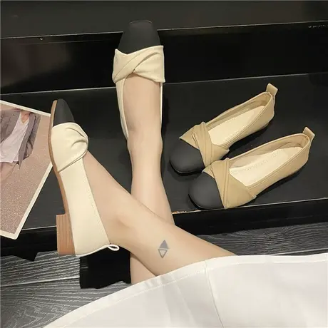 单鞋女瓢鞋2024年新款春秋平底晚晚风温柔玛丽珍女鞋子浅口奶奶鞋商品大图