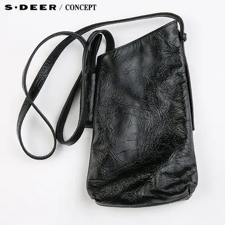 sdeer圣迪奥2018秋冬新款女柔软设计感造型单肩女包S16183821商品大图
