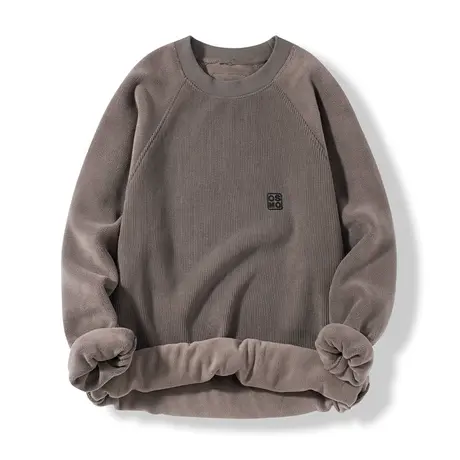 2023新款保暖男士卫衣加绒加厚秋冬季打底衫上衣服秋冬莫兰绒内搭图片