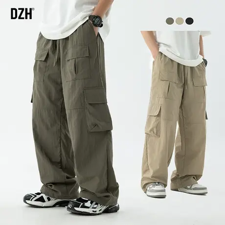 男生工装裤男款美式男裤子2024年春季新款冲锋裤休闲长裤阔腿男裤商品大图