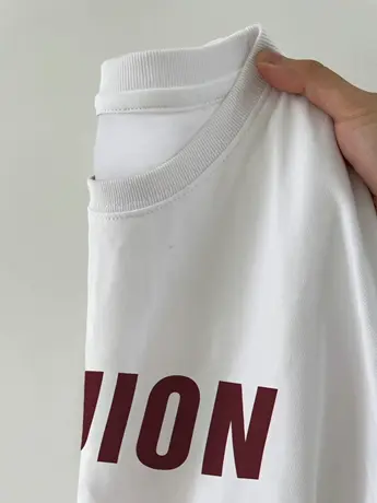 纯棉重磅字母印花短袖t恤女夏季美式复古oversize圆领宽松上衣潮商品大图